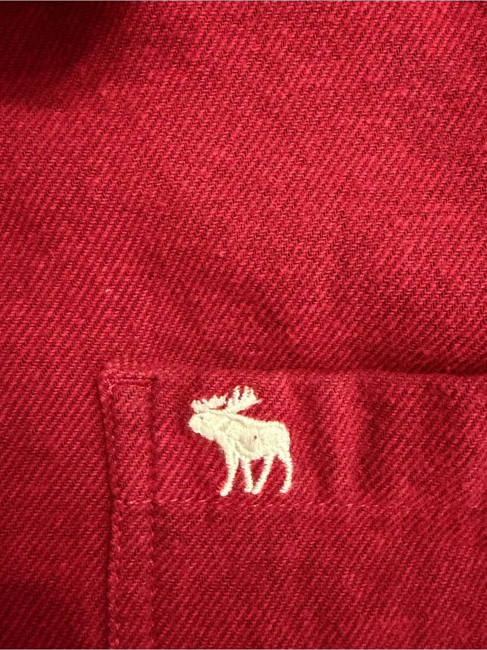 Abercrombie Boys Youth Long Sleeve Oxford Button Up Heather Red Size 15/16 Youth